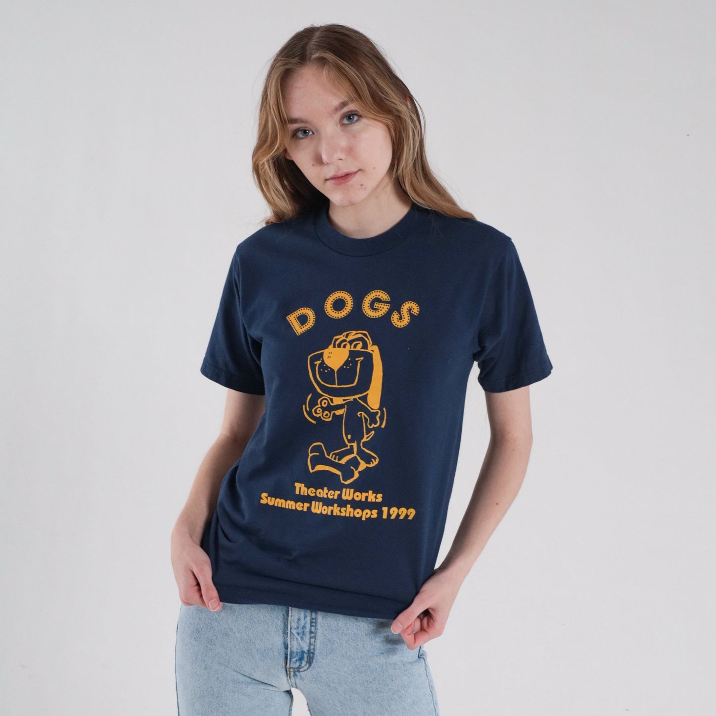 90s Dog's Theaterworks Summer Workshop Graphic Tee Blue XS