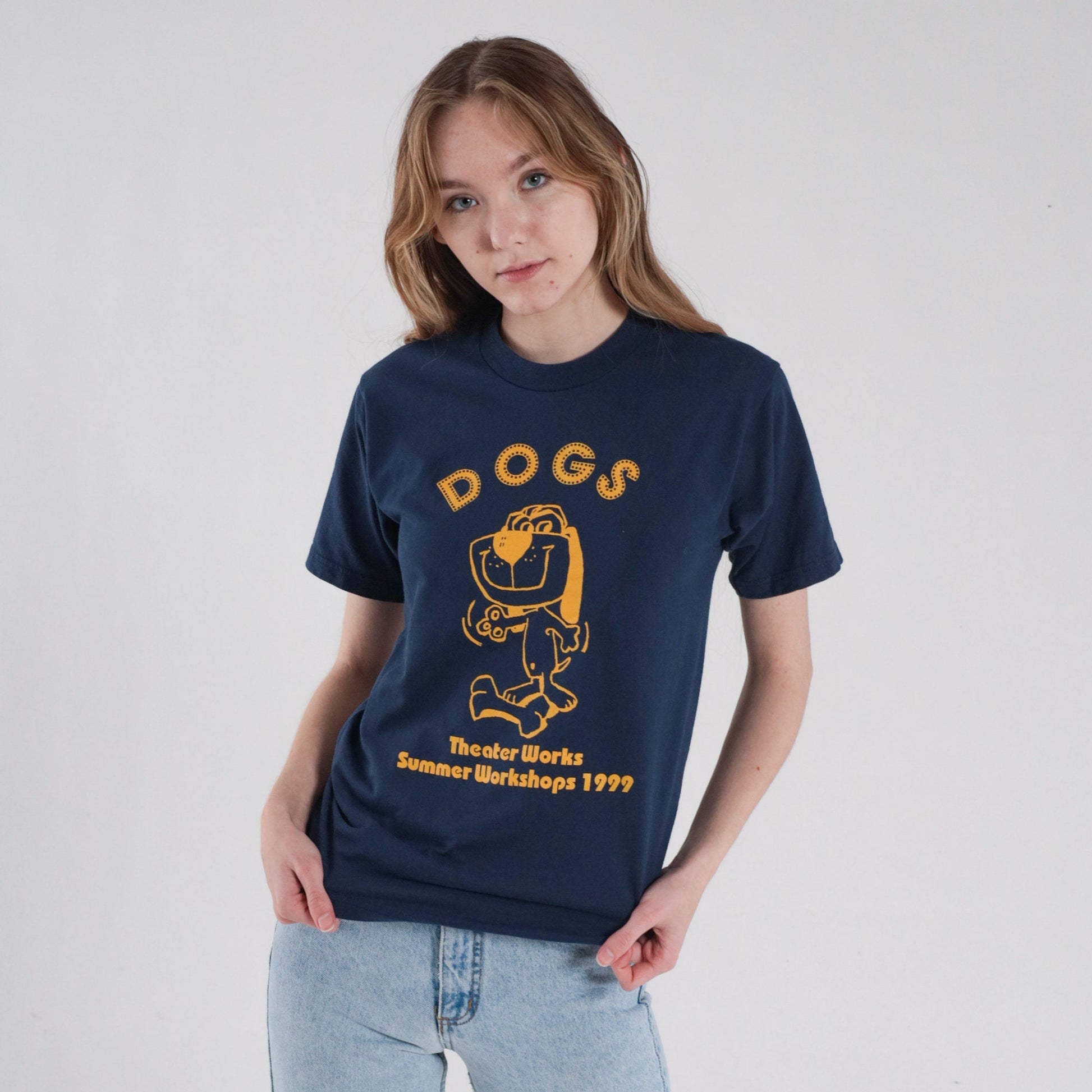 90s Dog's Theaterworks Summer Workshop Graphic Tee Blue XS