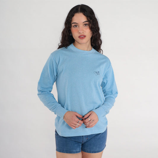80s Hollywood Park Horse Racing T-Shirt Blue Graphic Los Angeles Small