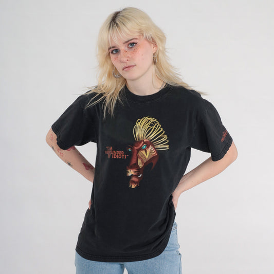 Y2K Lion King Broadway Musical Disney T-Shirt Scar Graphic Black Medium