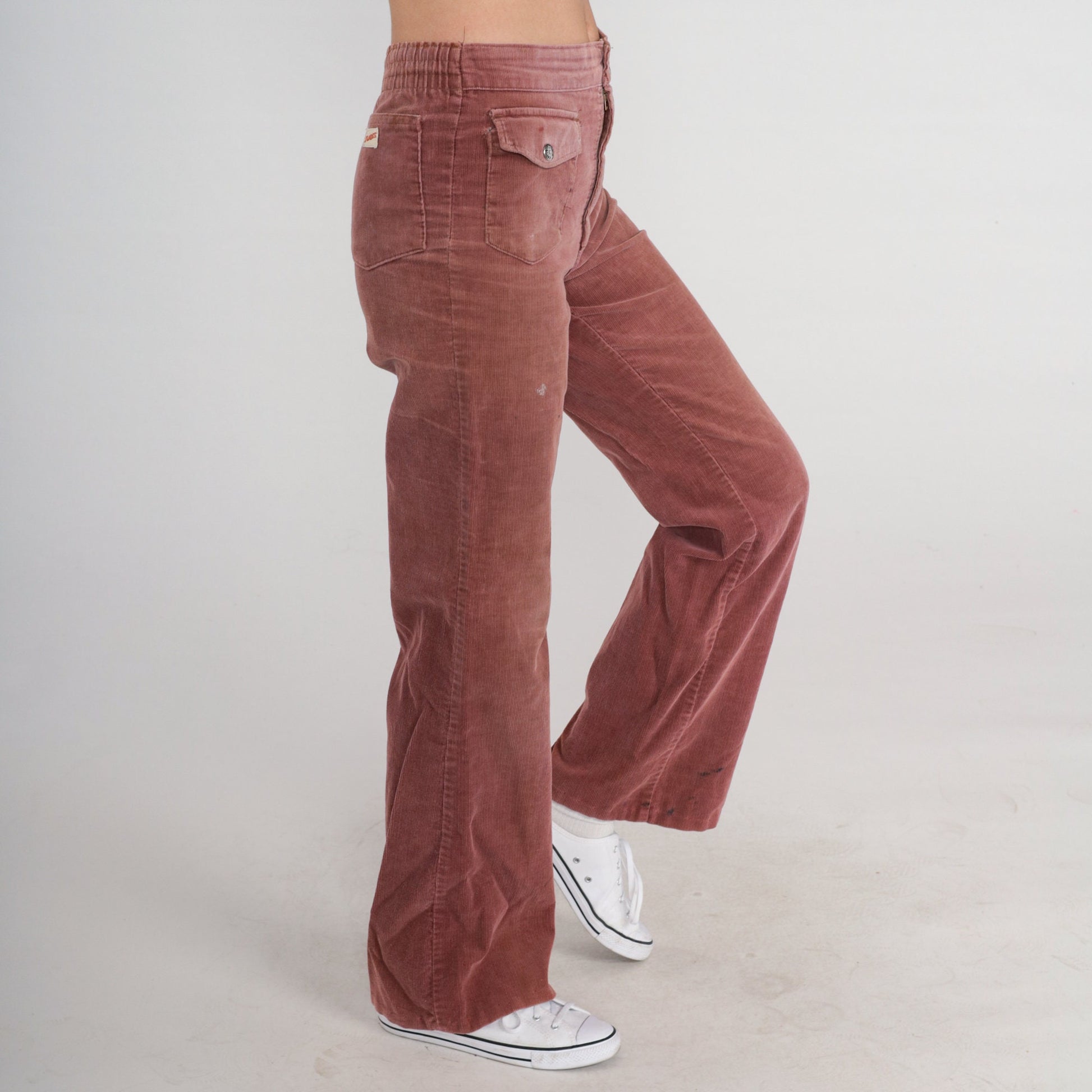 70s Stubbies Brown Corduroy Straight Leg Pants Mid Rise Extra Small