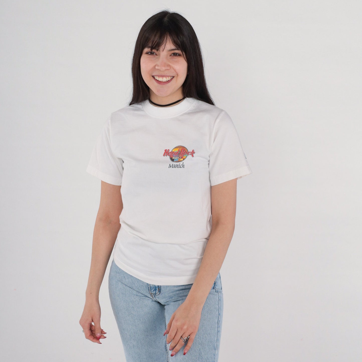 90s Hard Rock Cafe Munich Germany Graphic T-Shirt Cotton Single Stitch Extra Small