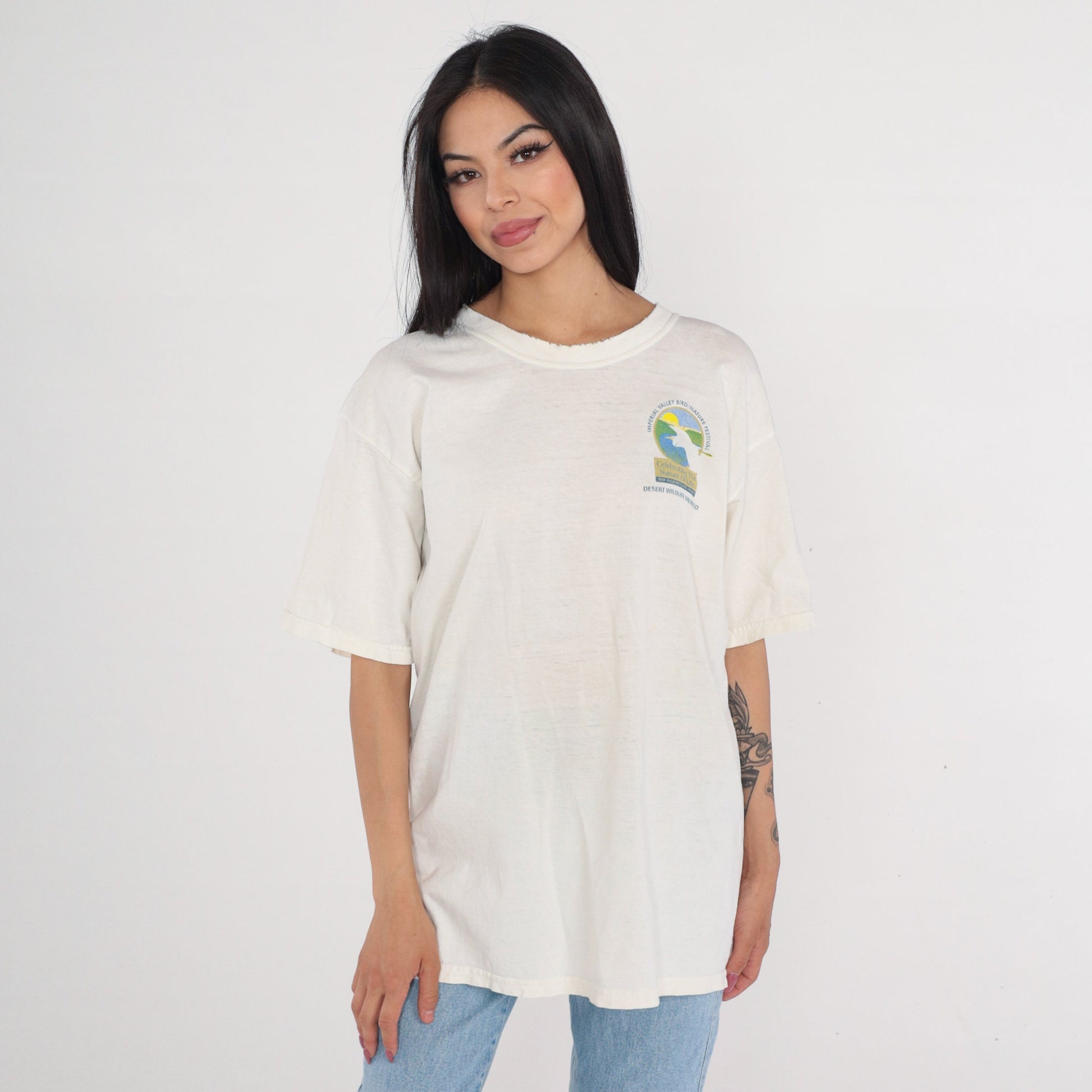 Y2K Salton Sea International Bird Festival Graphic Tee Cotton Large L