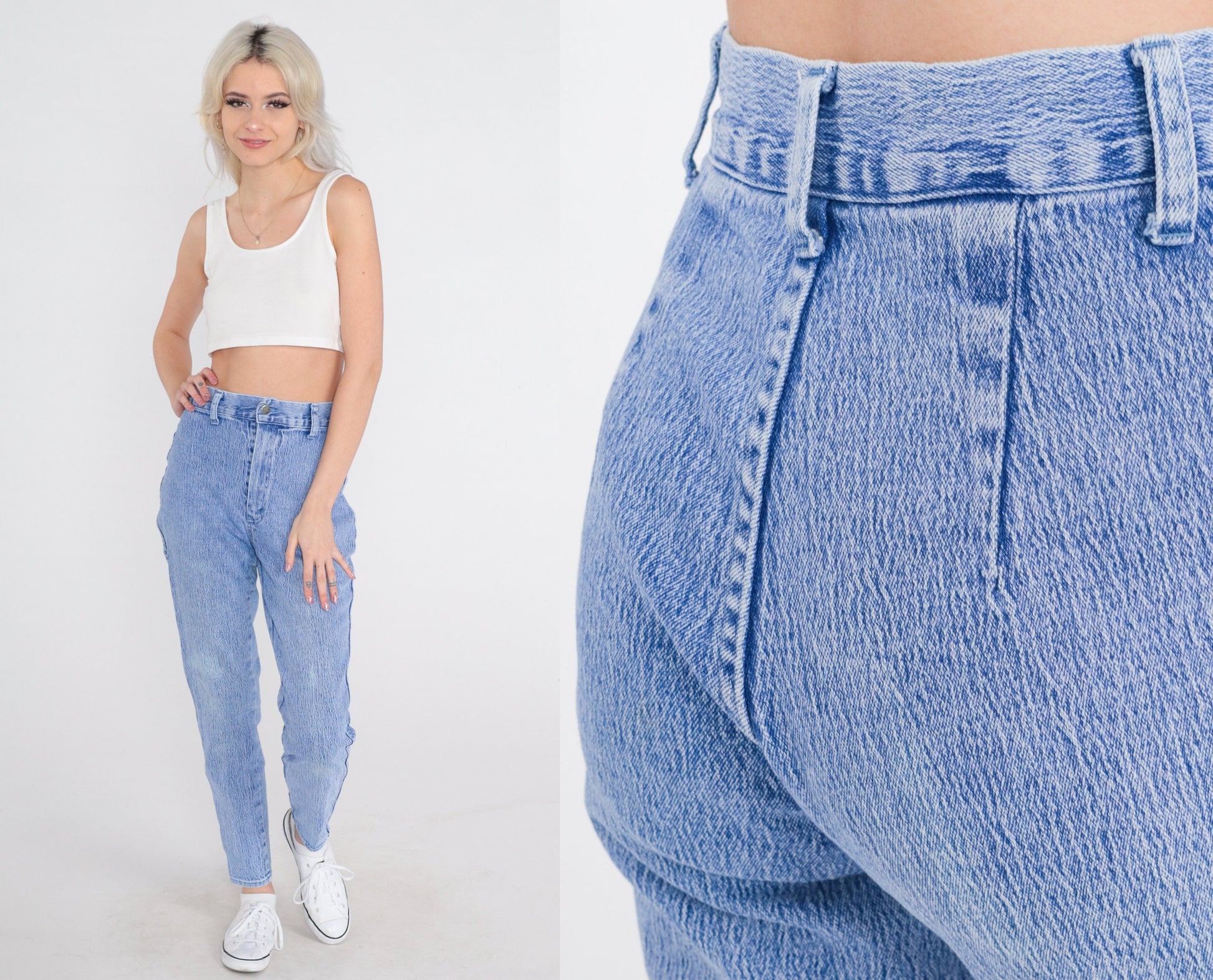 90s Acid Wash High Waist Skinny Jeans Denim Republic Blue Extra Small XS