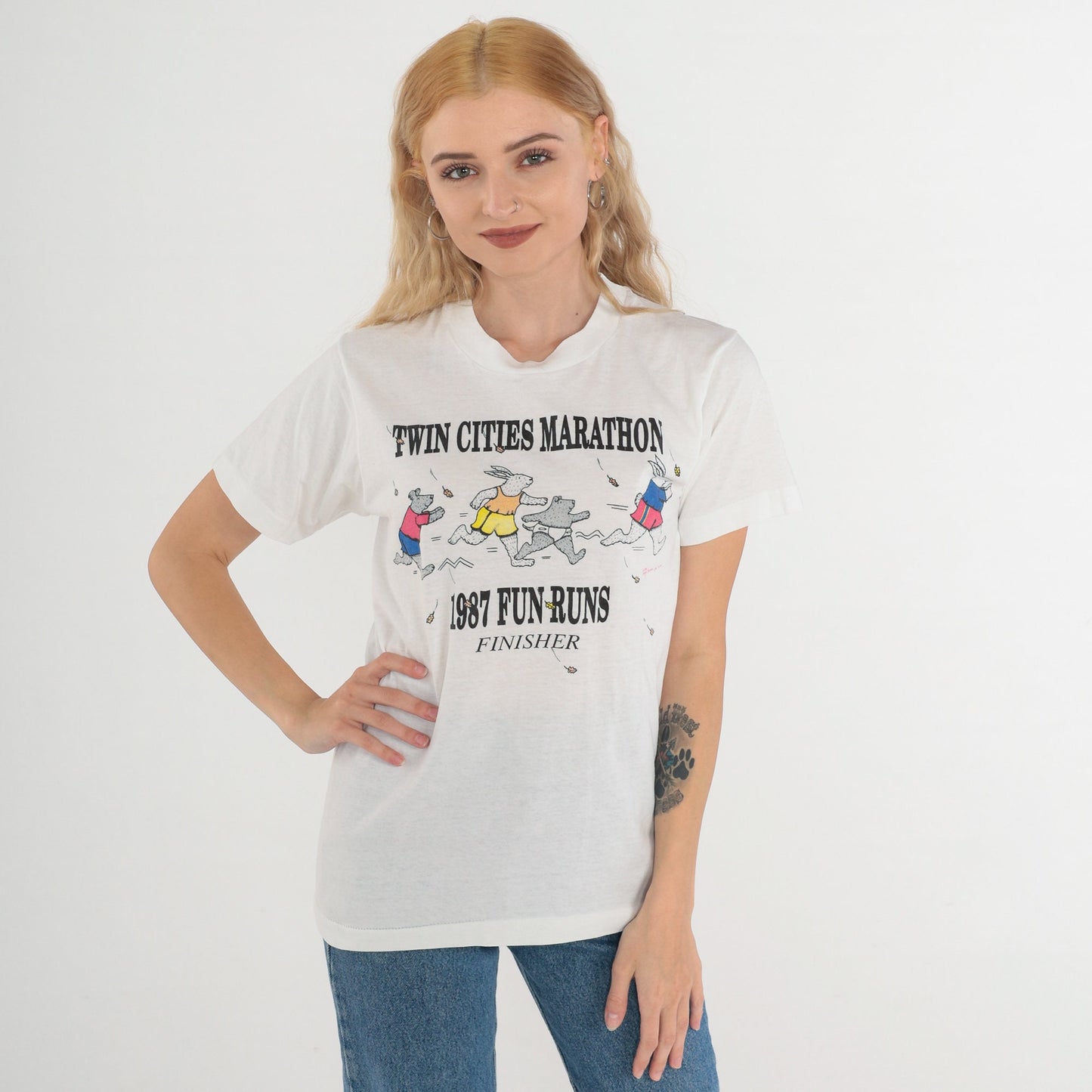 1987 Twin Cities Marathon Minneapolis Graphic T-Shirt XS