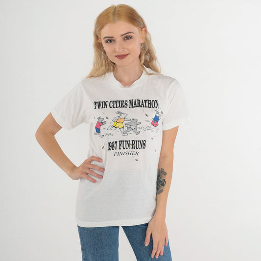 1987 Twin Cities Marathon Minneapolis Graphic T-Shirt XS