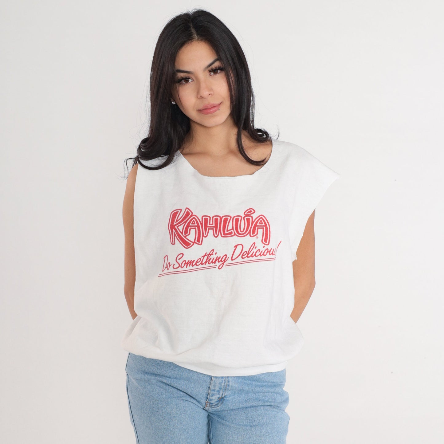 90s Kahlua Graphic Sweatshirt White Crewneck Alcohol Tee Extra Large XL