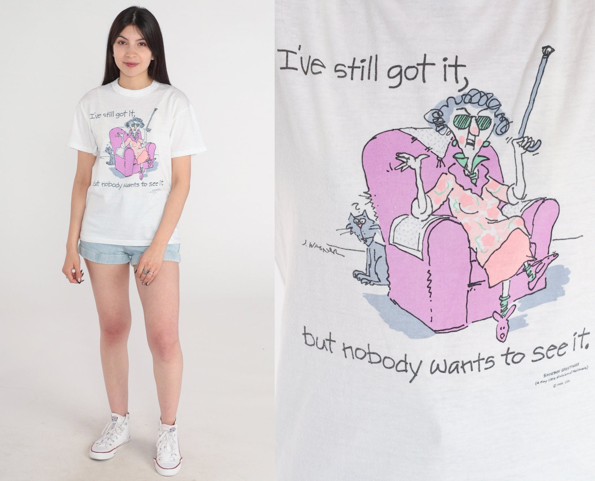 90s Shoebox Greetings Graphic T-Shirt I've Still Got It Humour Tee Small