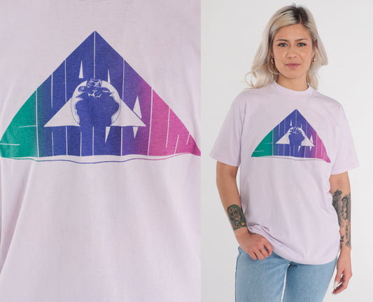 80s The Shadow Comic Graphic T-Shirt Things That Go Rock In The Night Large