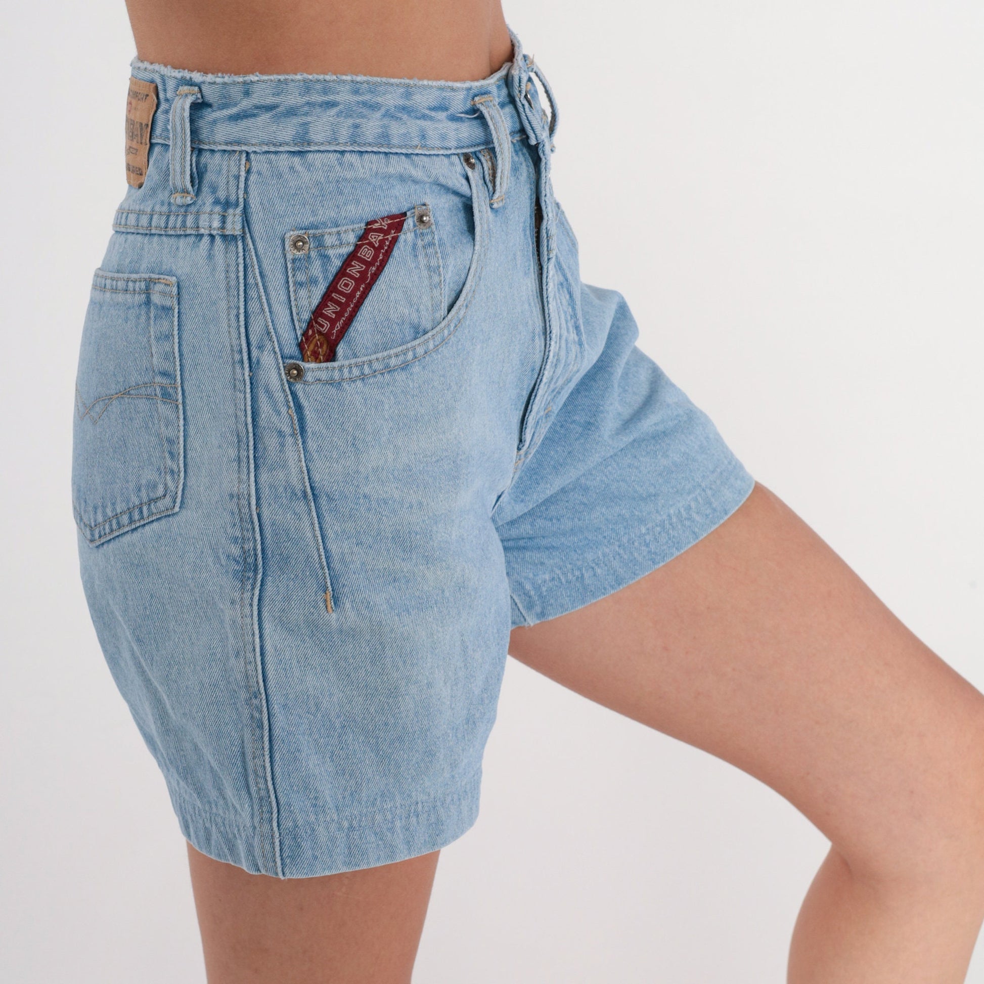 90s Union Bay High-Waisted Denim Shorts Blue Small S
