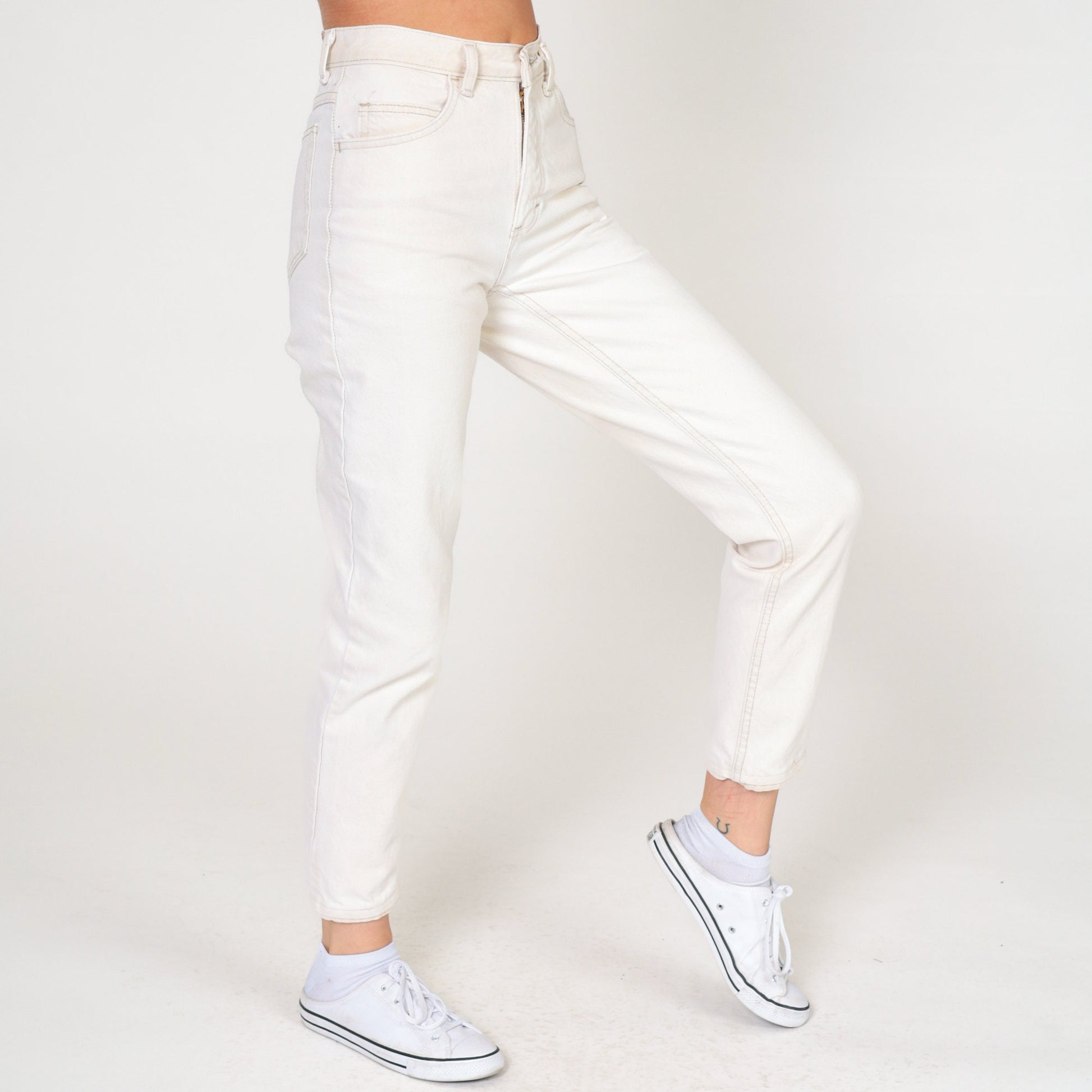 00s The London Jean White Skinny Jeans Mid Rise Cotton Extra Small