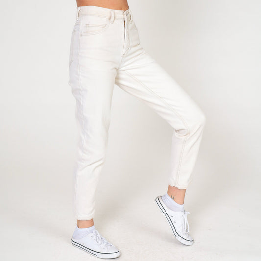 00s The London Jean White Skinny Jeans Mid Rise Cotton Extra Small