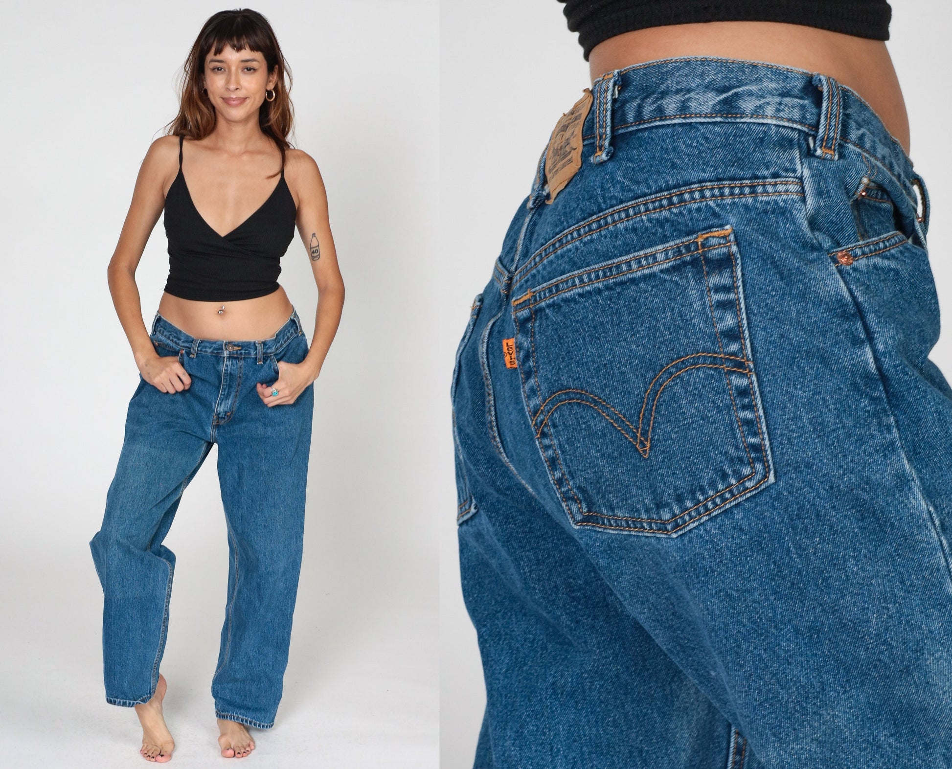 Levi's Y2K High-Waist Straight Leg Jeans Blue Denim 36x30