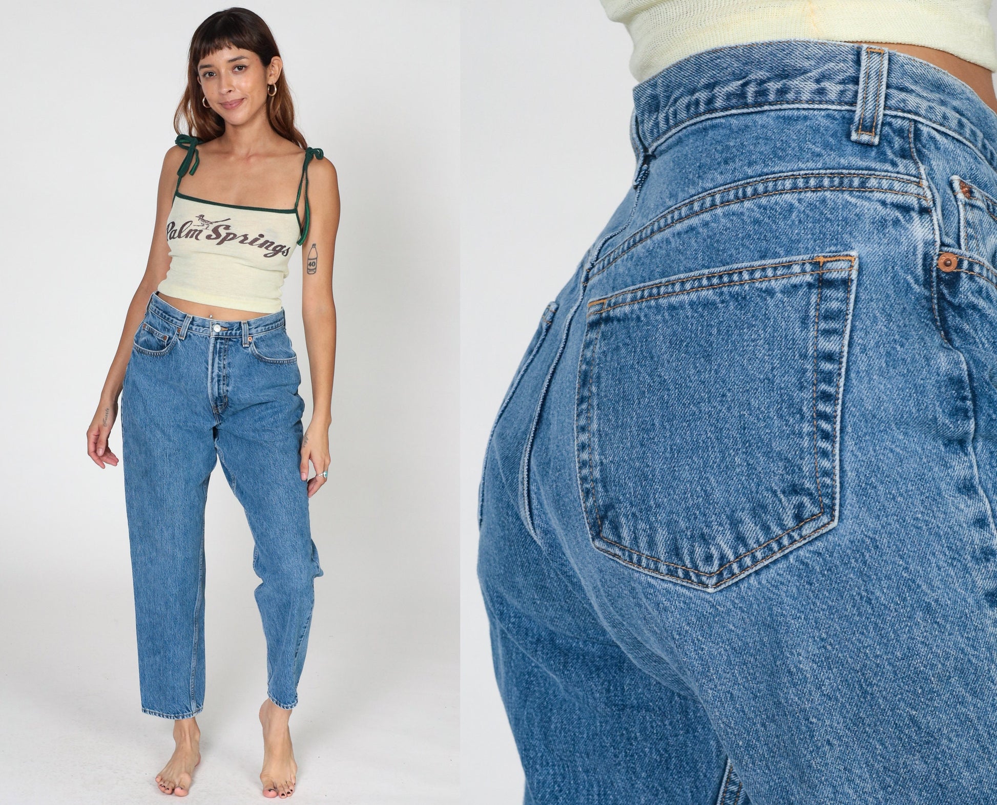 00s Gap High Waisted Mom Jeans Blue Denim Straight Leg Medium M