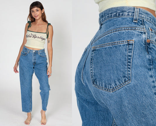00s Gap High Waisted Mom Jeans Blue Denim Straight Leg Medium M