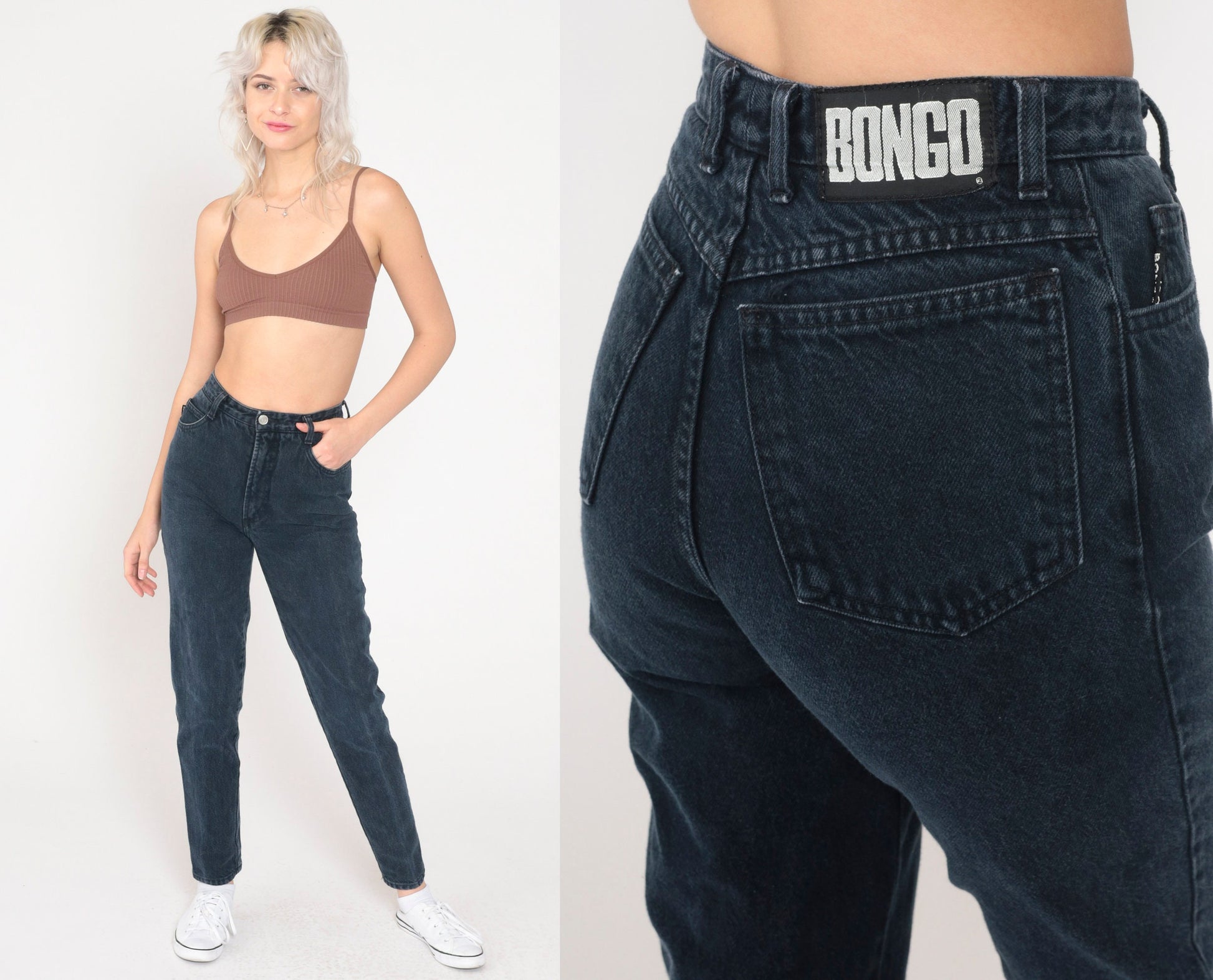 90s Bongo Black High Waist Skinny Jeans Extra Small XS