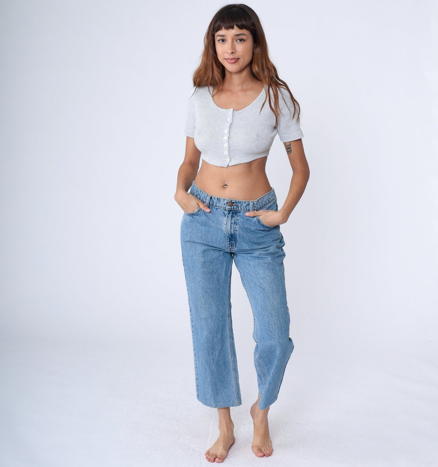 90s Levi's 503 Bootcut Jeans Blue Denim Mid Rise Men's 34