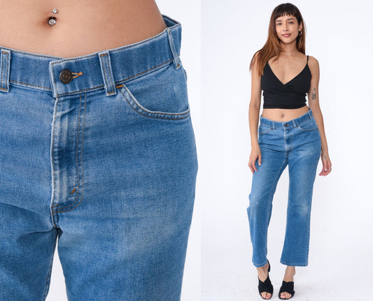90s Levi's Bootcut Jeans High Rise Faded Blue Denim Men's 33