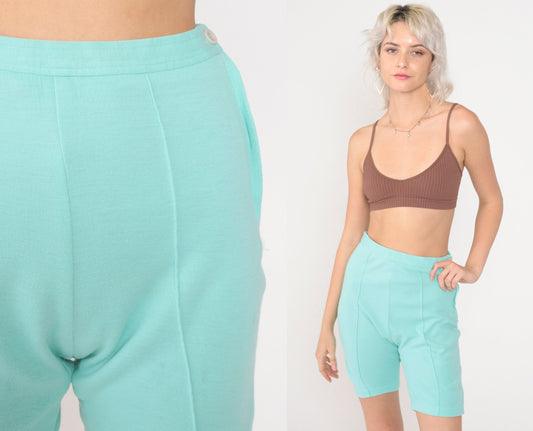 80s Bugle Boy Mint Green High-Rise Shorts Extra Small XS
