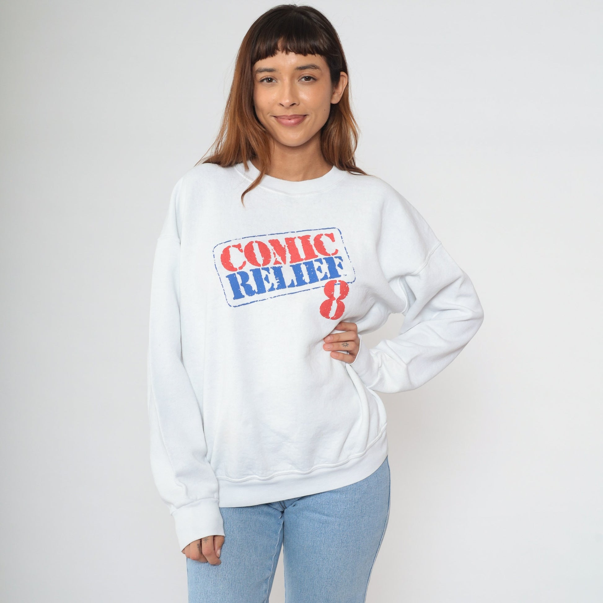 1998 Comic Relief Sweatshirt Robin Williams Whoopi Goldberg Billy Crystal 90s Graphic Extra Large