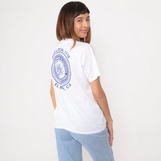 80s IBEW Local 1710 El Monte California Union Graphic T-Shirt Medium