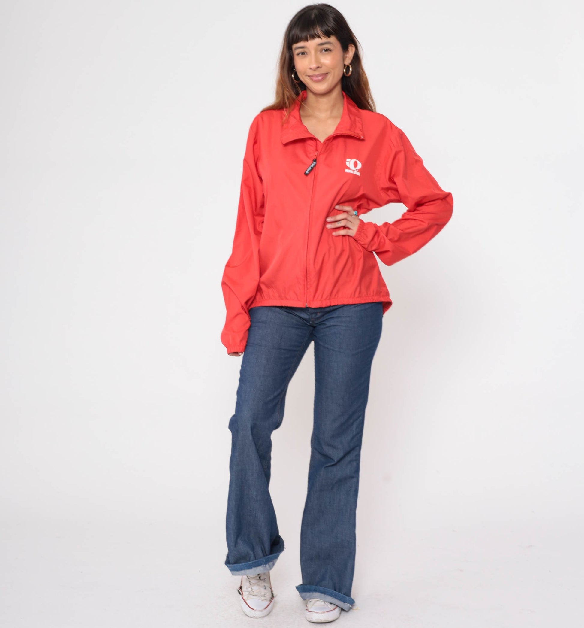 Pearl iZUMi Cycling Windbreaker Red Zip-Up Jacket Large L