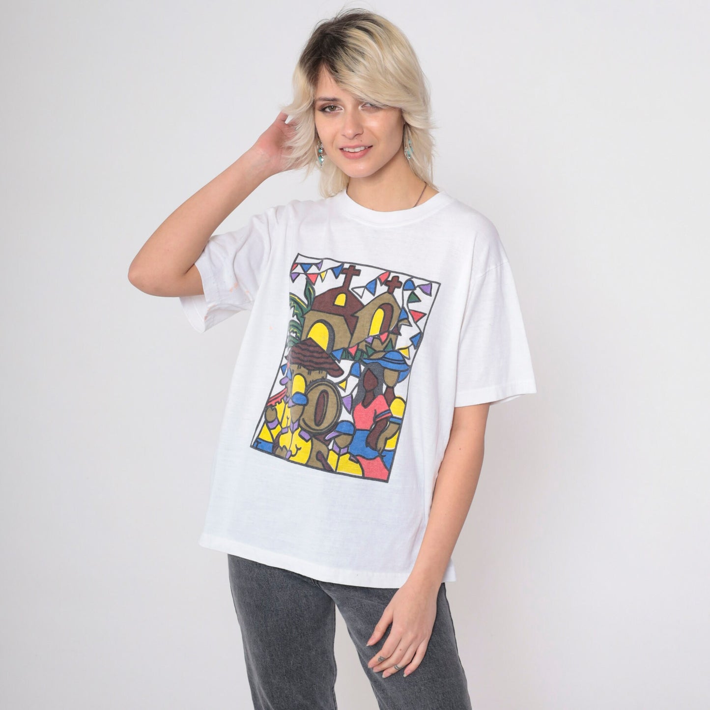 00s Iglesia Filipina Independiente Hermana Mayor Graphic Tee Large L