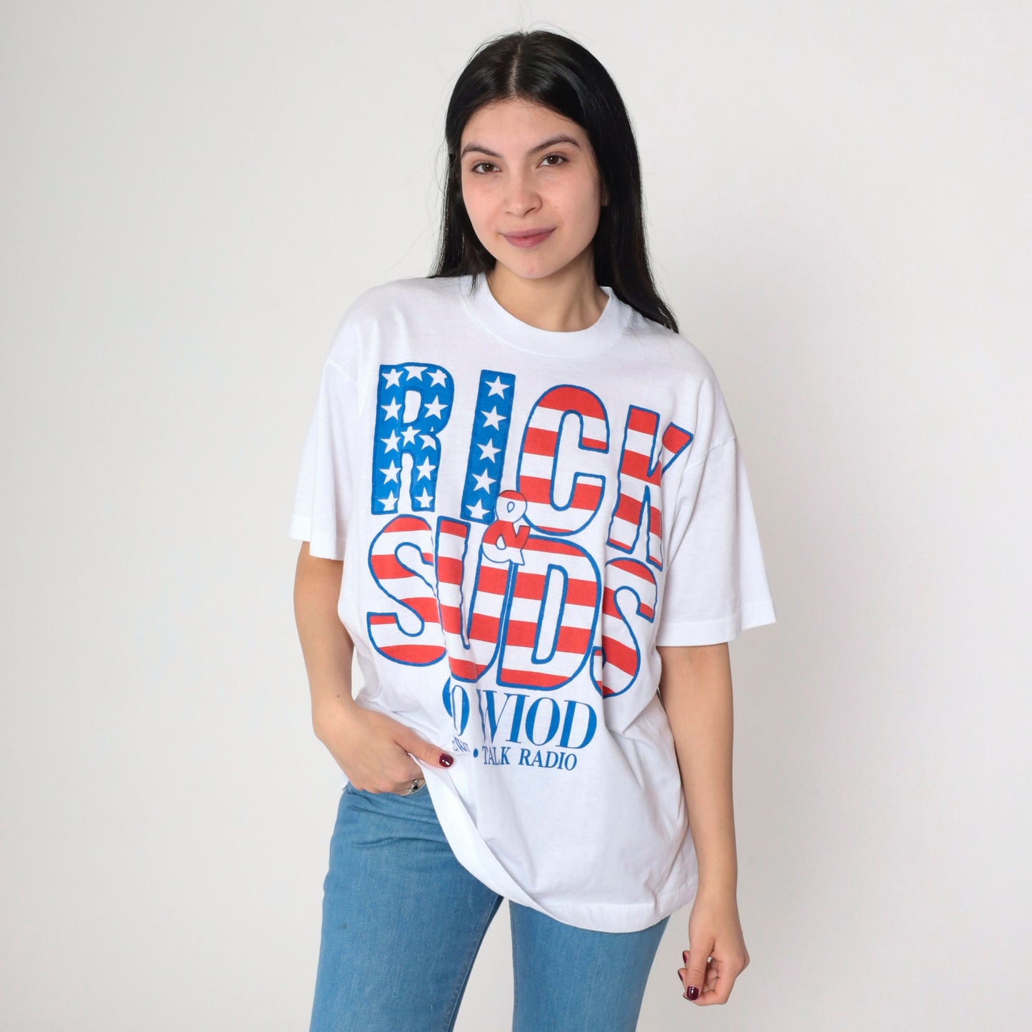 90s Rick & Suds 610 WIOD Radio Graphic T-Shirt South Florida Large L