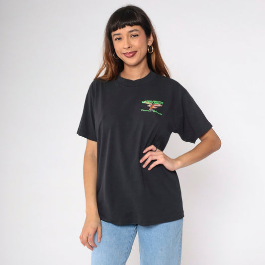 90s Metro Fugitive Task Force Denver Police Graphic Tee Black Large