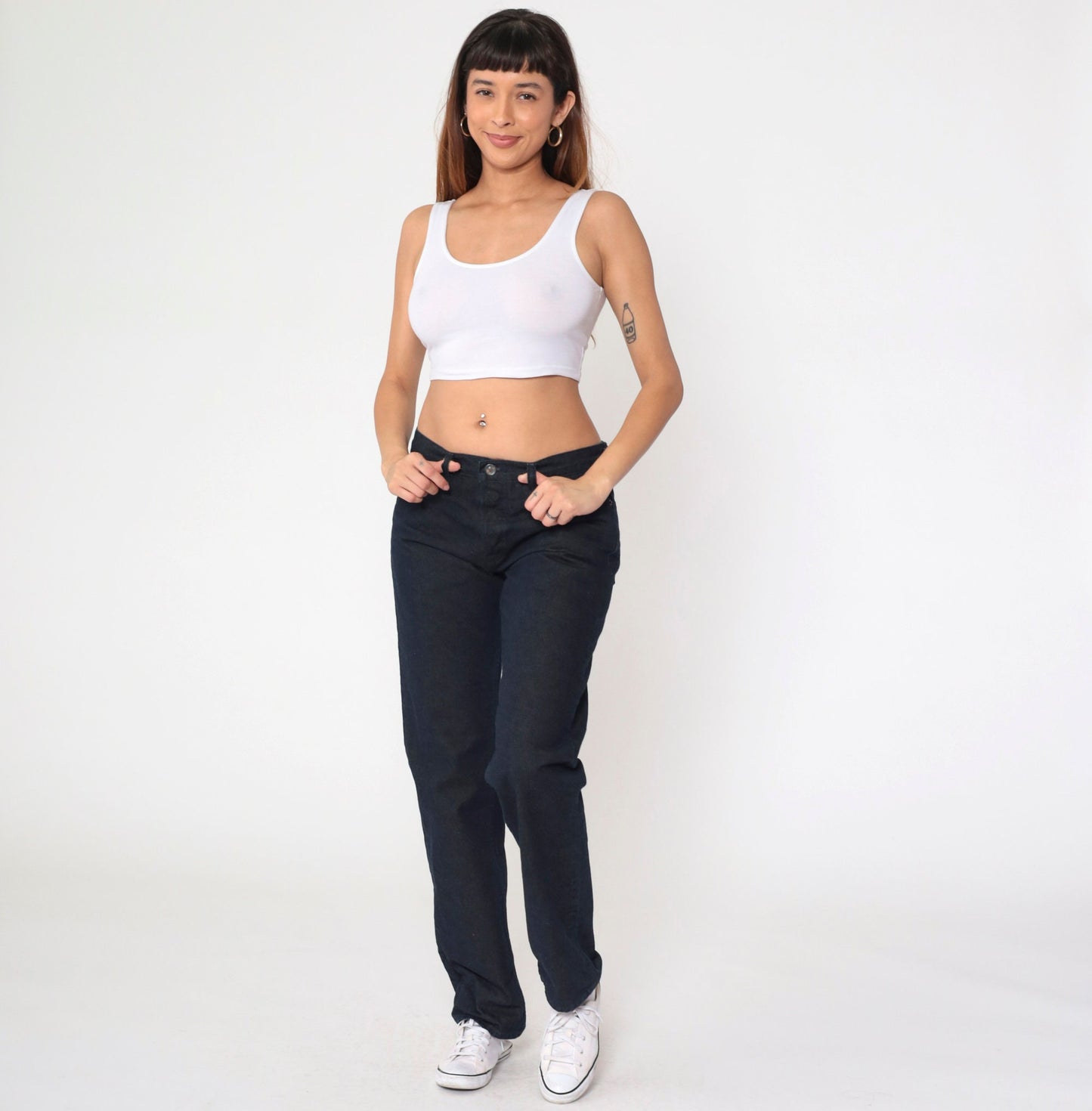 Club Monaco Black Straight Leg Jeans Mid Rise Cotton Denim 32x32