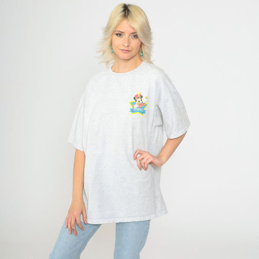 90s Mickey's Hometown Parade Tour 1999 Disney Graphic Tee Heather Grey Extra Large XL