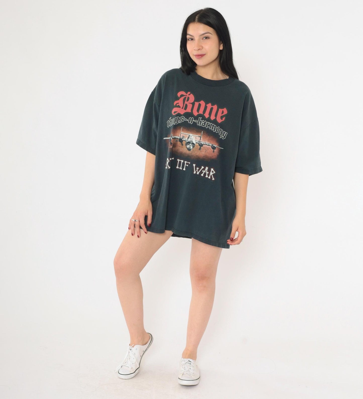 1997 Bone Thugs-N-Harmony Art of War Tour T-Shirt Black Cotton Extra Large XL