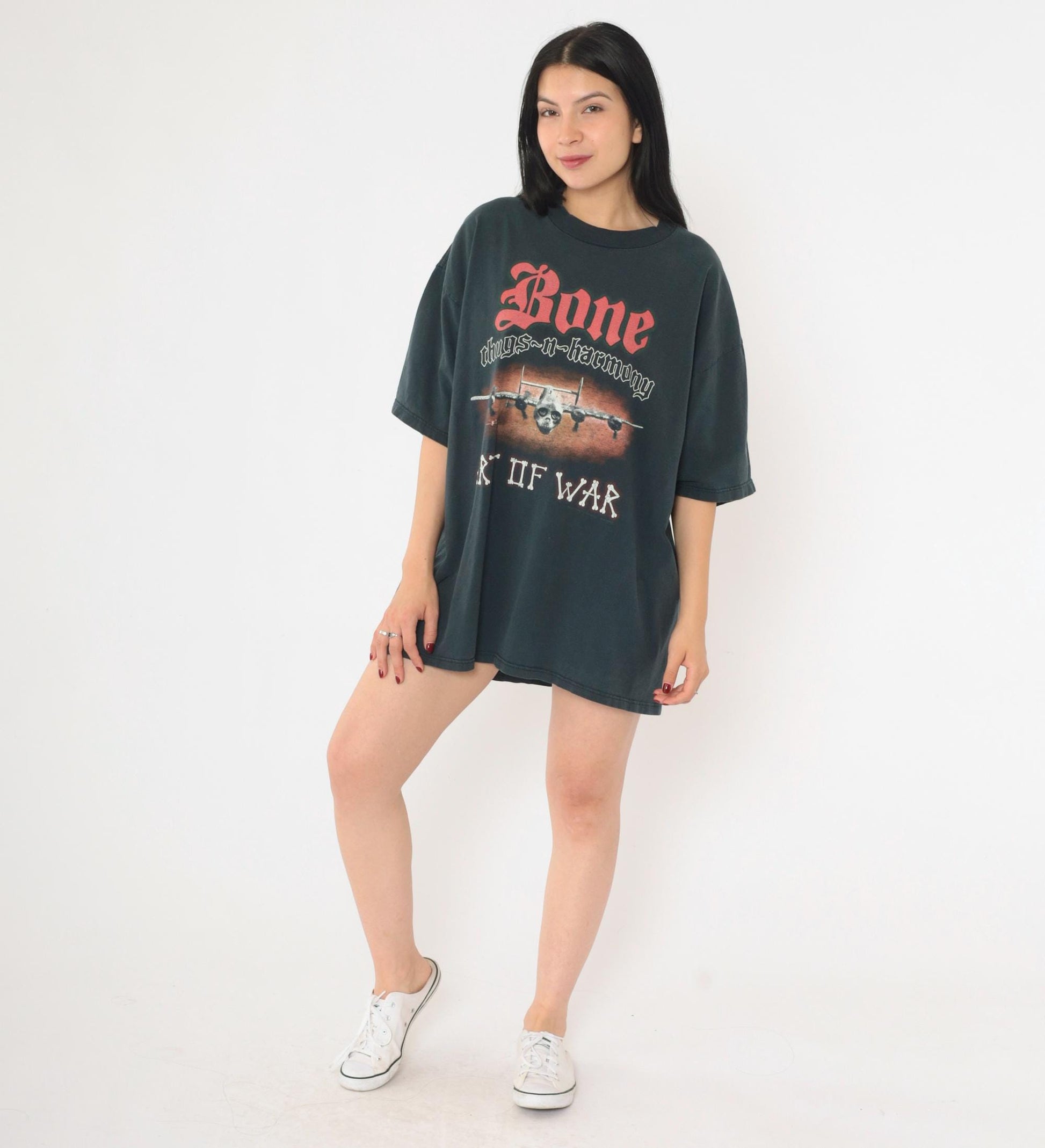 1997 Bone Thugs-N-Harmony Art of War Tour T-Shirt Black Cotton Extra Large XL