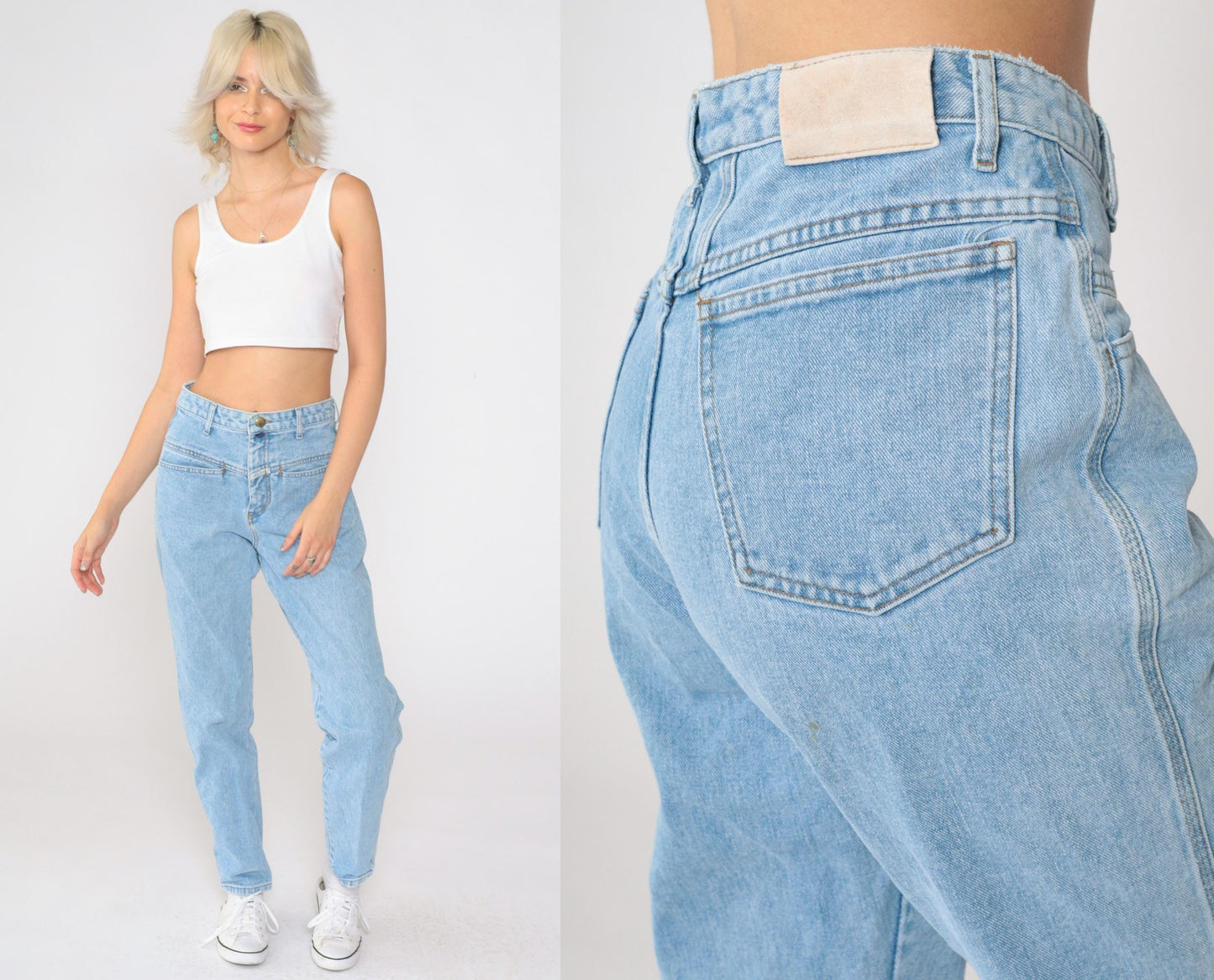 90s Marithé François Girbaud Light Wash High-Rise Tapered Jeans Small S
