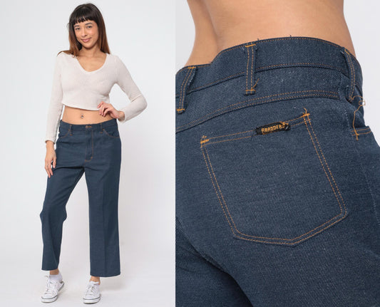 80s Dickies Branders Dark Wash High-Waisted Bootcut Jeans 36x32