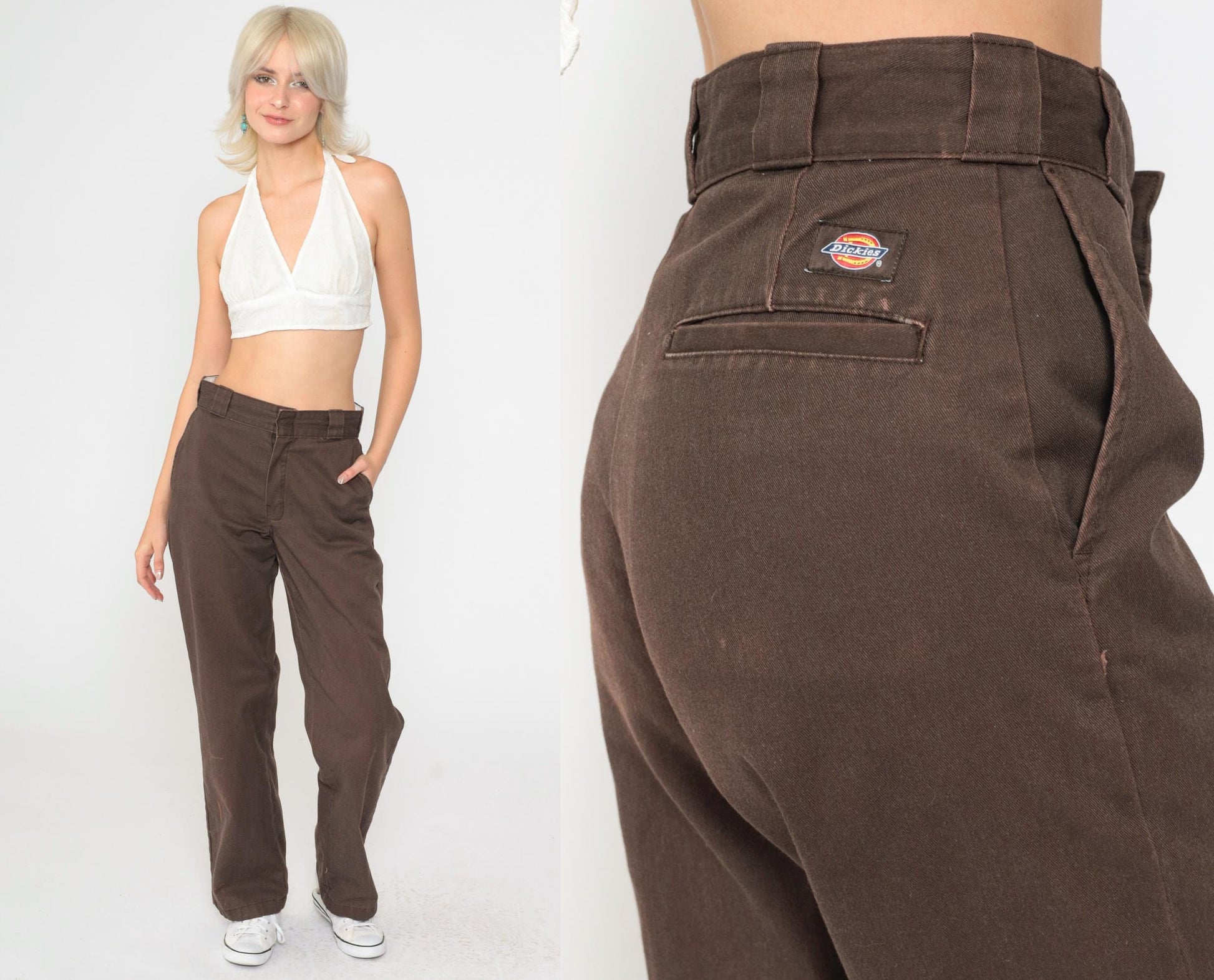 Y2K Dickies 874 Brown Straight Leg Work Pants High Rise Men's 29x32