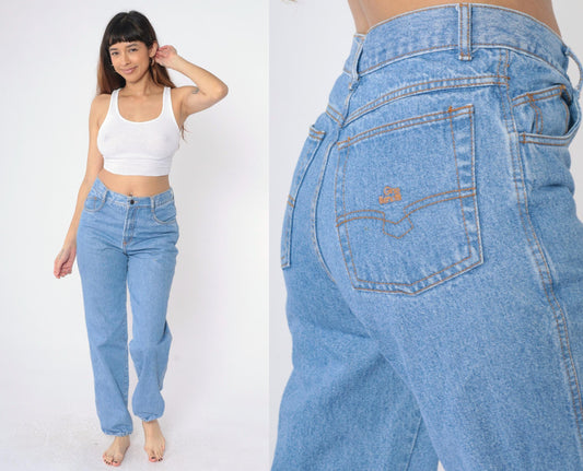 90s Gino Benotti High-Waist Straight-Leg Jeans Blue Denim Size 30