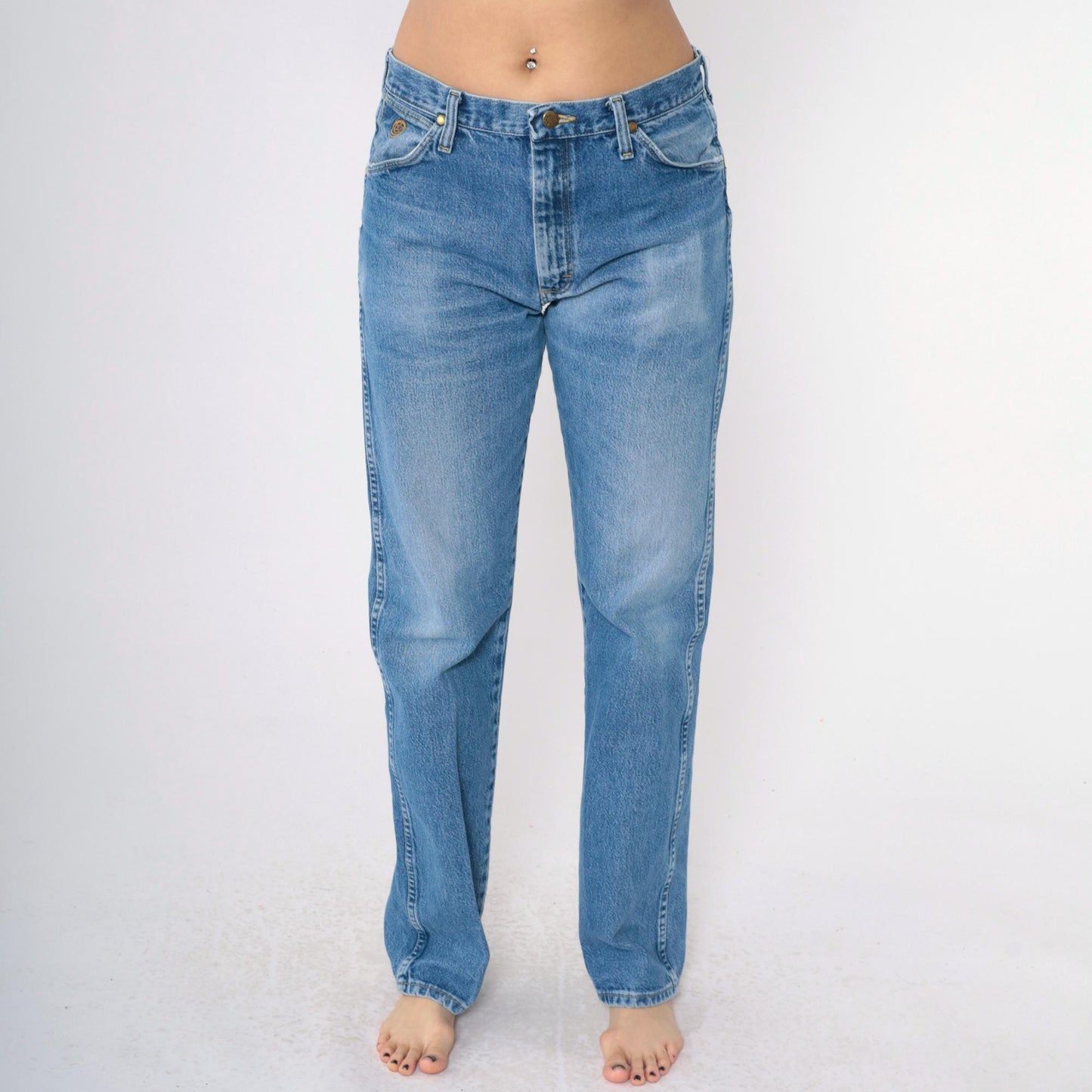 90s Wrangler George Strait Cowboy Cut Jeans Blue High Rise Tapered 32x34