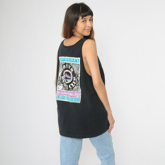 90s Brandmeier's Boner Beach Club Tank Top Chicago Loop FM 98 Black XXL