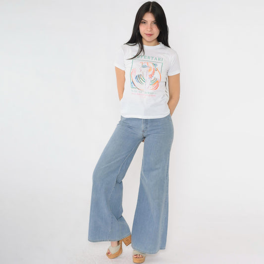 80s Nefertari Queen Egyptian Graphic Tee White Single Stitch XXS