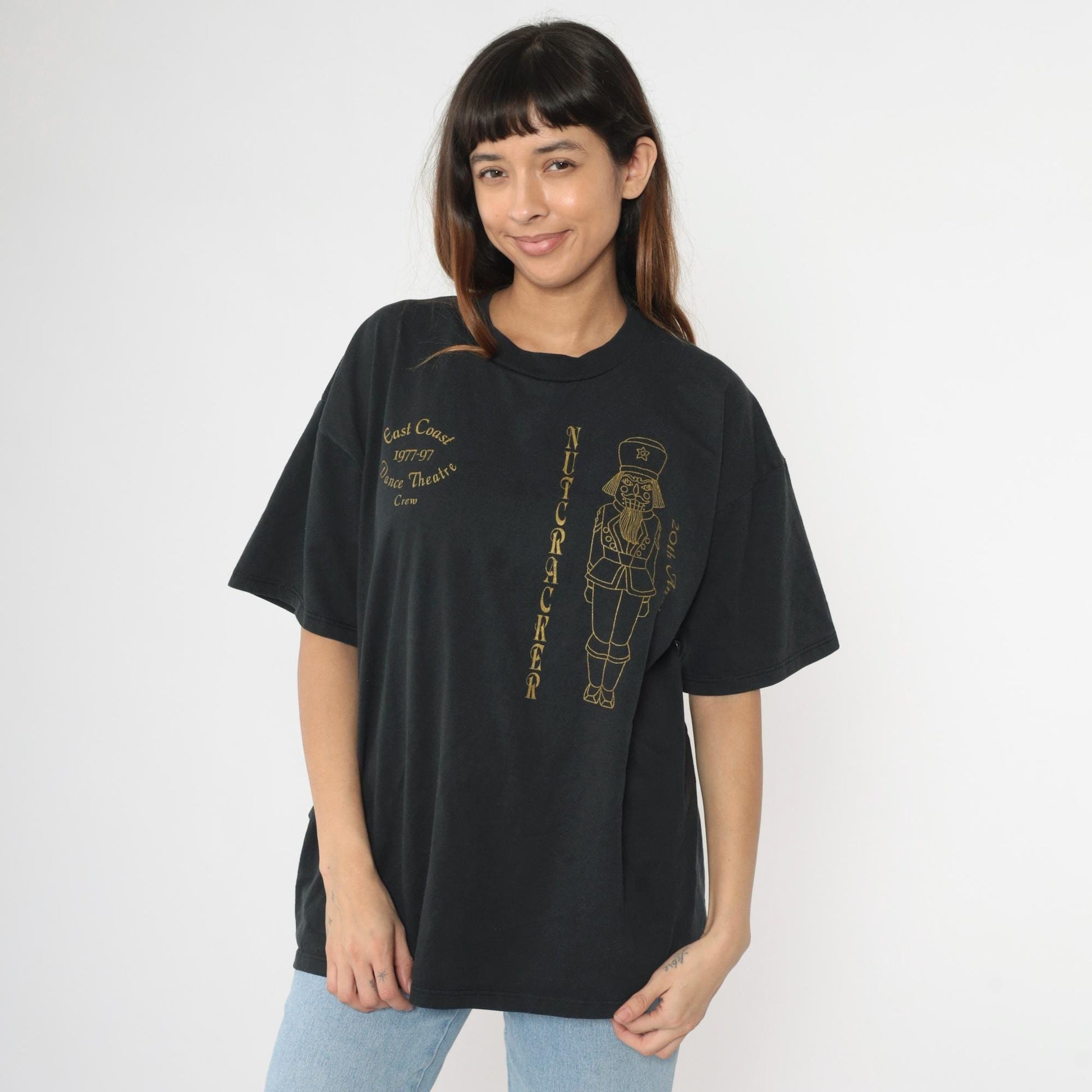 90s Nutcracker East Coast Dance Theatre Crew Graphic Tee Black Extra Large