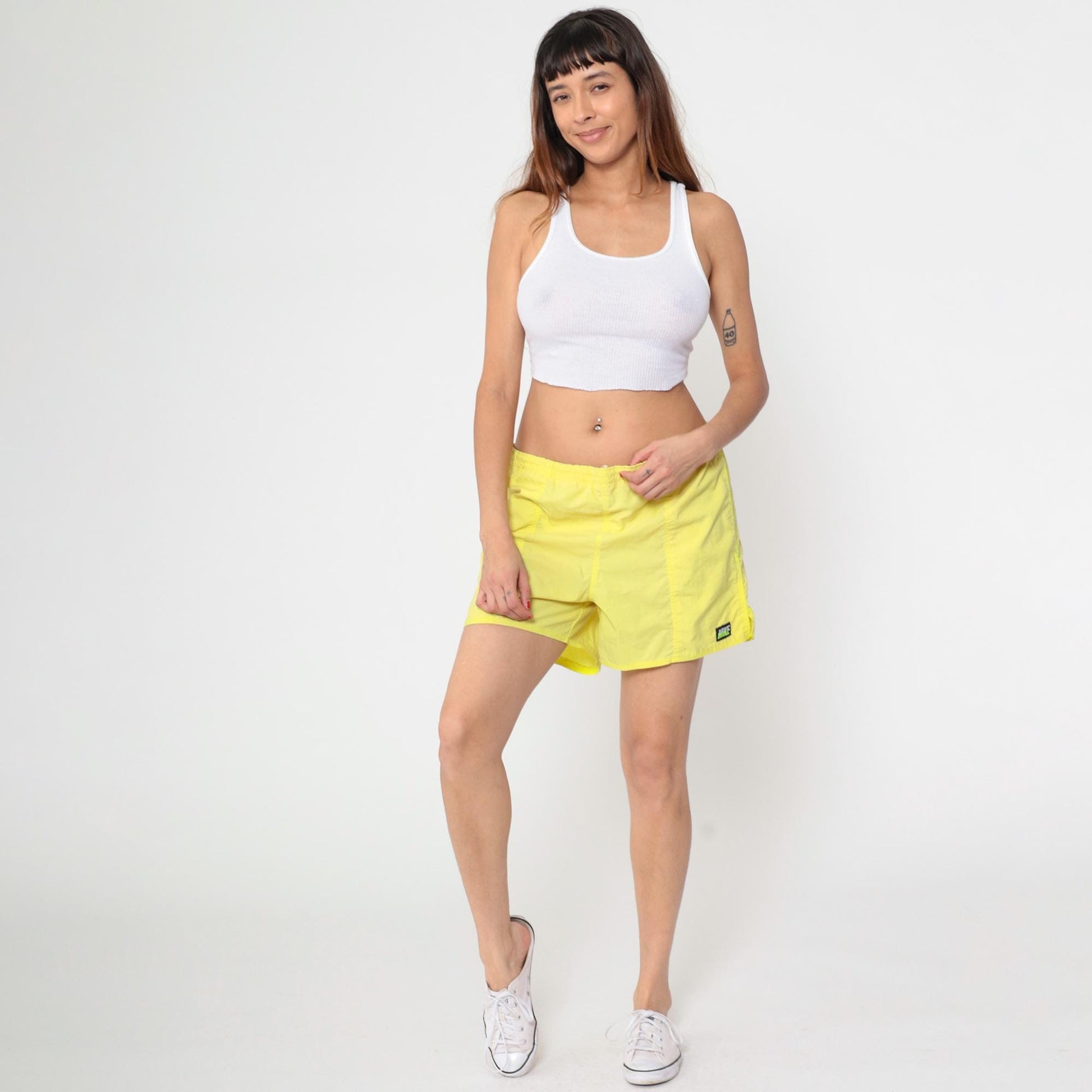 90s Nike Neon Yellow Swim Shorts Men's Large L