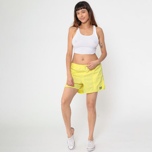 90s Nike Neon Yellow Swim Shorts Men's Large L