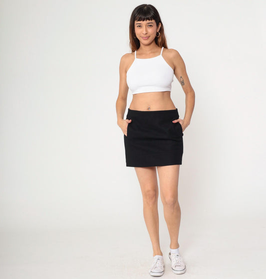 J.Crew Black Wool Blend Knit Pencil Miniskirt Mid Rise Small 6