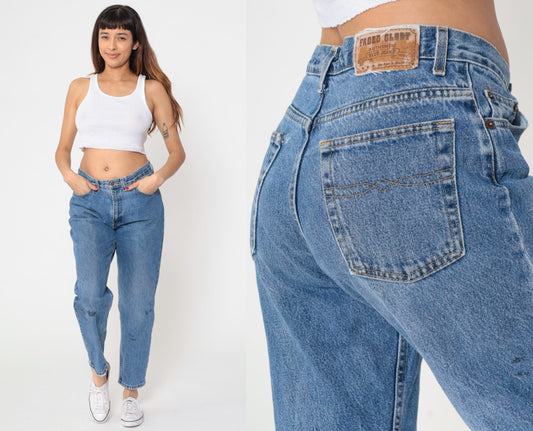 90s Faded Glory High-Rise Straight Leg Jeans Blue Denim 32x30