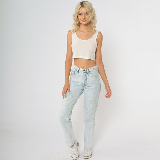 90s Guess Georges Marciano Acid Wash High Waisted Straight Leg Jeans XS