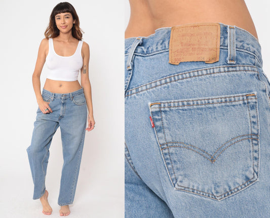 Levi's 550 Y2K Light Wash Jeans High Rise Straight Leg 34