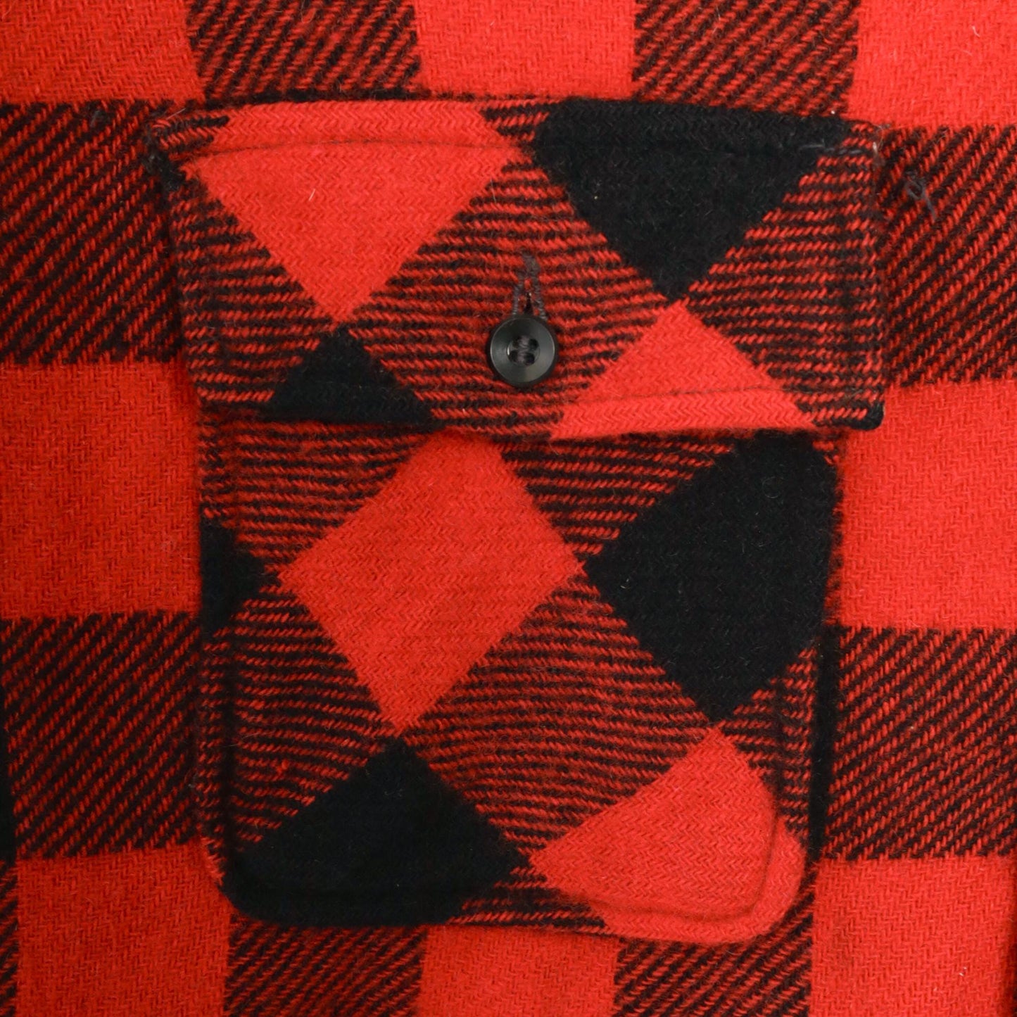 70s Brother Outerwear Buffalo Plaid Flannel Shirt Red Black Mens Large