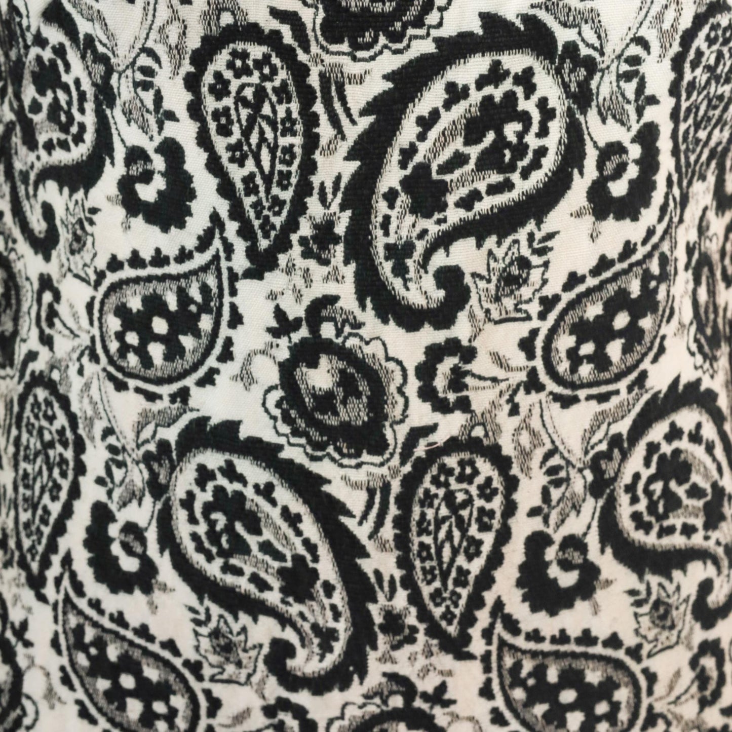 60s Paisley Mini Dress Black White Mod Tank A-Line Small