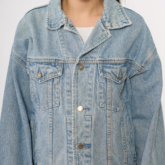 90s GAP Stonewashed Denim Jacket Blue Button-Up Large L